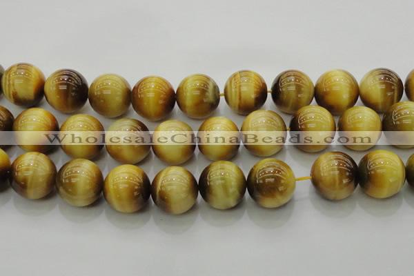 CTE1407 15.5 inches 18mm round golden tiger eye beads wholesale