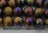 CTE1502 15.5 inches 8mm round AB-color yellow tiger eye beads