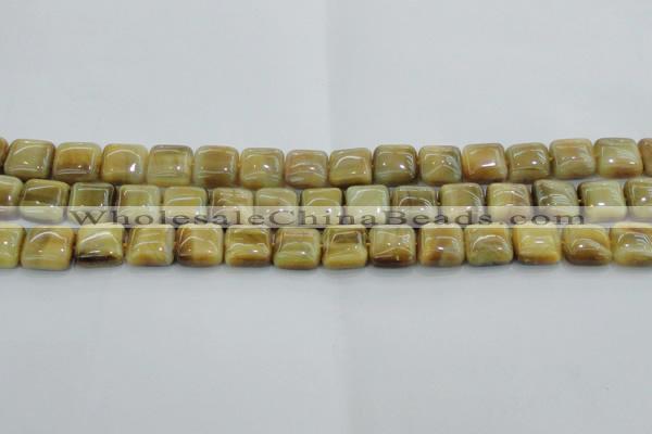 CTE1527 15.5 inches 12*12mm square golden tiger eye beads wholesale