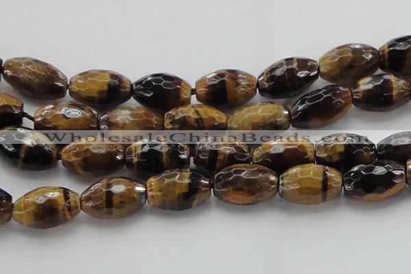 CTE1585 15.5 inches 18*25mm faceted rice yellow tiger eye beads