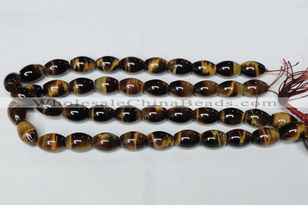 CTE162 15.5 inches 10*30mm rice yellow tiger eye gemstone beads