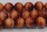 CTE1662 15.5 inches 8mm round sun orange tiger eye beads