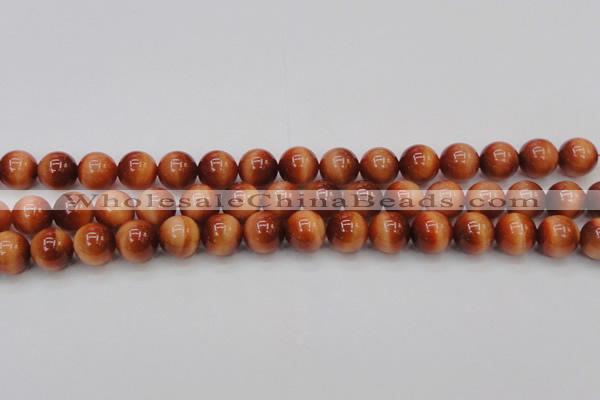 CTE1664 15.5 inches 12mm round sun orange tiger eye beads