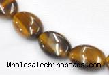 CTE18 15.5 inches 8*10mm oval yellow tiger eye beads Wholesale