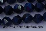 CTE1912 15.5 inches 8mm faceted nuggets blue tiger eye beads