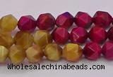 CTE1937 15.5 inches 8mm faceted nuggets mixed tiger eye beads