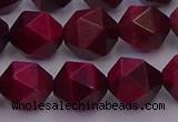 CTE1944 15.5 inches 12mm faceted nuggets red tiger eye beads