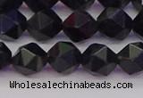 CTE1982 15.5 inches 8mm faceted nuggets blue tiger eye beads