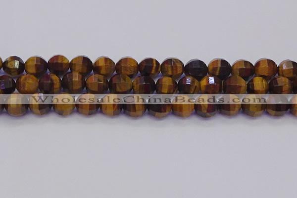 CTE1993 15.5 inches 10mm faceted round yellow tiger eye beads