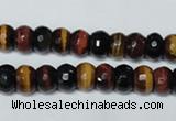 CTE201 15.5 inches 5*8mm faceted rondelle red & yellow tiger eye beads