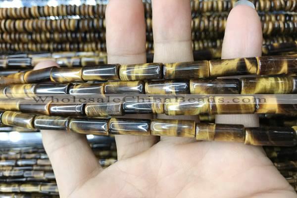 CTE2073 15.5 inches 6*16mm tube yellow tiger eye gemstone beads