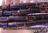 CTE2081 15.5 inches 12*21mm tube red tiger eye beads wholesale