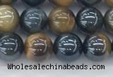 CTE2085 15.5 inches 6mm round AB-color blue & yellow tiger eye beads