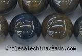 CTE2090 15.5 inches 16mm round AB-color blue & yellow tiger eye beads