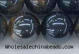 CTE2091 15.5 inches 18mm round AB-color blue & yellow tiger eye beads