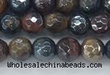 CTE2093 15.5 inches 6mm faceted round AB-color mixed tiger eye beads