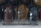 CTE2107 12*18mm faceted rondelle AB-color mixed tiger eye beads