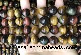 CTE2196 15.5 inches 16mm round mixed tiger eye beads wholesale