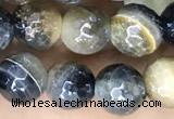 CTE2260 15 inches 6mm faceted round AB-color golden & blue tiger eye beads