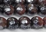 CTE2281 15 inches 8mm faceted round AB-color red tiger eye beads