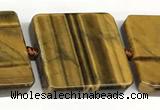 CTE2302 15 inches 26mm – 27mm square yellow tiger eye beads