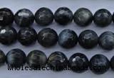 CTE443 15.5 inches 10mm faceted round blue tiger eye beads