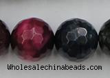 CTE588 15.5 inches 20mm faceted round colorful tiger eye beads