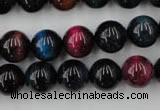 CTE594 15.5 inches 12mm round colorful tiger eye beads wholesale