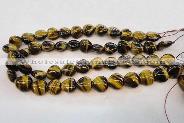 CTE630 15.5 inches 16*16mm heart yellow tiger eye beads wholesale