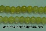 CTG06 15.5 inches 3mm round tiny yellow agate beads wholesale