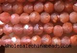 CTG1005 15.5 inches 2mm faceted round tiny south red agate beads