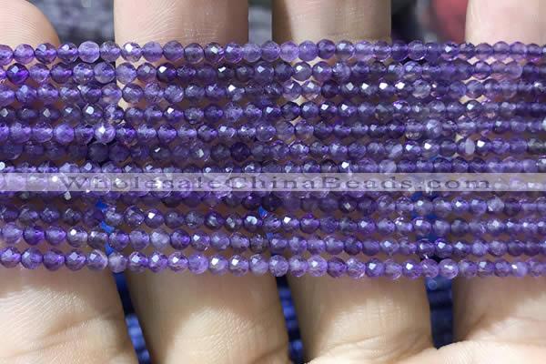 CTG1022 15.5 inches 2mm faceted round tiny amethyst beads