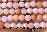 CTG1038 15.5 inches 2mm faceted round tiny pink aventurine beads