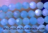 CTG1050 15.5 inches 2mm faceted round tiny amazonite beads