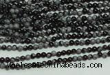 CTG106 15.5 inches 2mm round tiny snowflake obsidian beads wholesale