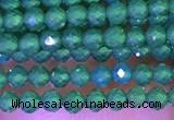 CTG1097 15.5 inches 2mm faceted round tiny quartz glass beads