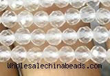 CTG1123 15.5 inches 3mm faceted round tiny white crystal beads