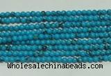 CTG114 15.5 inches 2mm round tiny blue turquoise beads wholesale