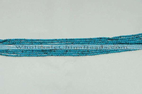 CTG114 15.5 inches 2mm round tiny blue turquoise beads wholesale