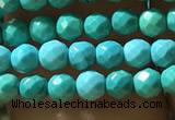 CTG1176 15.5 inches 3mm faceted round tiny turquoise beads