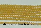 CTG118 15.5 inches 2mm round tiny yellow jade beads wholesale