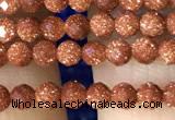 CTG1190 15.5 inches 3mm faceted round goldstone beads wholesale