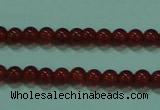 CTG12 15.5 inch 3mm round A grade tiny red agate beads wholesale