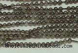 CTG120 15.5 inches 2mm round tiny smoky quartz beads wholesale