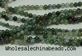 CTG126 15.5 inches 2mm round tiny moss agate beads wholesale