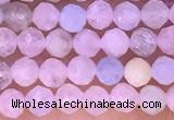 CTG1301 15.5 inches 3mm faceted round morganite gemstone beads