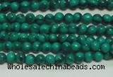 CTG131 15.5 inches 3mm round tiny synthetic malachite beads wholesale