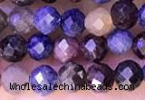 CTG1338 15.5 inches 4mm faceted round ruby & sapphire beads