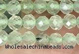 CTG1348 15.5 inches 4mm faceted round prehnite beads wholesale