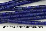 CTG1371 15.5 inches 1*1mm heishi tiny lapis lazuli beads